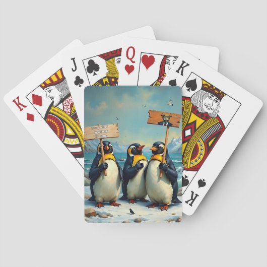 Pinguïns tegen Trump Pokerkaarten (Achterkant)