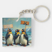 Pinguïns tegen Trump Sleutelhanger (Achterkant)