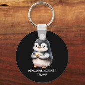 Pinguïns Tegen Trump  Sleutelhanger (Voorkant)