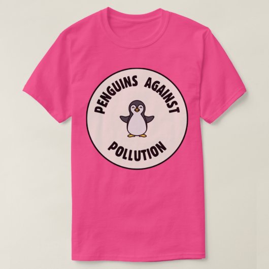Pinguïns tegen verontreiniging t-shirt (Design voorkant)