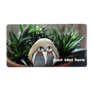Pinguïns tekenen foto verzendlabels etiket