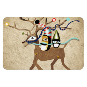 Pinguins Traveling Winter Magneet