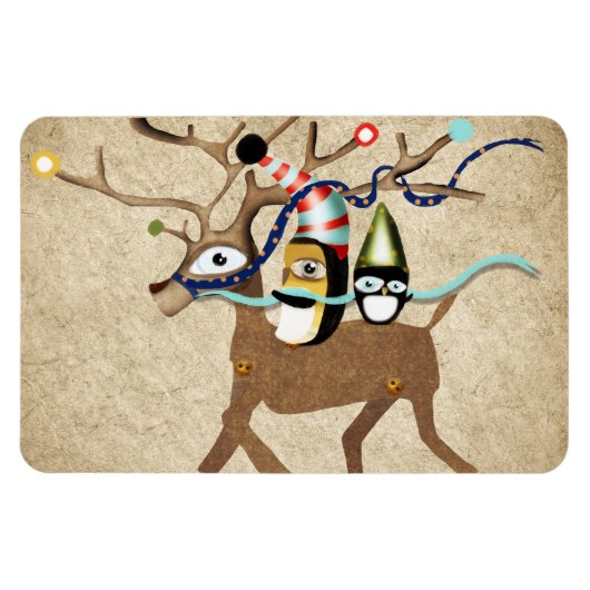 Pinguins Traveling Winter Magneet (Horizontaal)