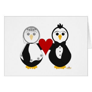 Pinguïns trouwen met een hart