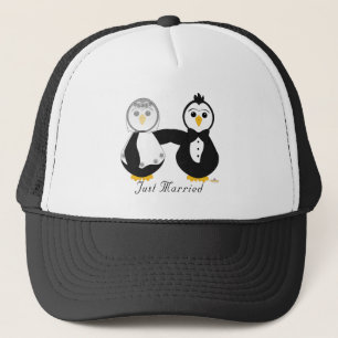 Pinguïns trouwen net getrouwd trucker pet