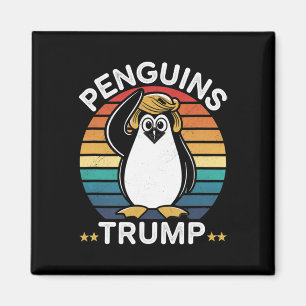 Pinguïns Trump Grappig Verzetsprotest Ontwerp  Magneet