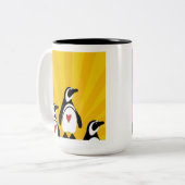 pinguïns tweekleurige koffiemok (Voorkant links)