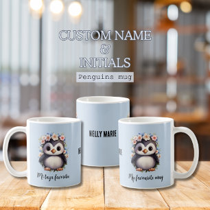 Pinguïns Tweetalig Mi Taza Favoriet Spaans Blauw Koffiemok