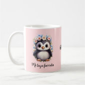 Pinguïns Tweetalig Mi Taza Favoriet Spaans Roze Koffiemok (Links)