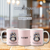 Pinguïns Tweetalig Mi Taza Favoriet Spaans Roze Koffiemok