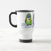 Pinguïns van Cartoon zijn Cool Travel Mug Reisbeker (Links)