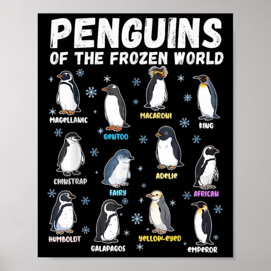 Pinguïns van de Frozen World Pinguïn geeft Mannen Poster (Voorkant)