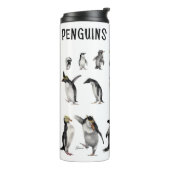 Pinguïns van de wereld thermosbeker (Gedraaid links)