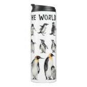 Pinguïns van de wereld thermosbeker (Geroteerd rechts)