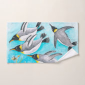 Pinguïns van keizer die Waterverf zwemmen Bad Handdoek (Handdoek)