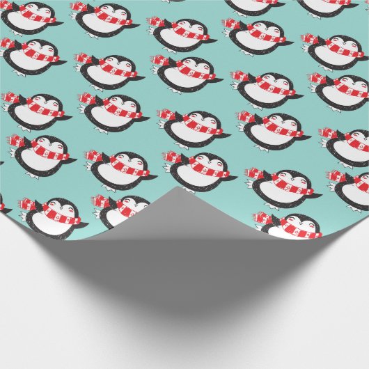 Pinguïns Verpakkingspapier Cadeaupapier (Hoek)