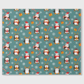 Pinguïns Verpakkingspapier Cadeaupapier (Vlak)