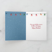 Pinguïns verzamelen zich rond een kerstboom feestdagen kaart (Binnen)