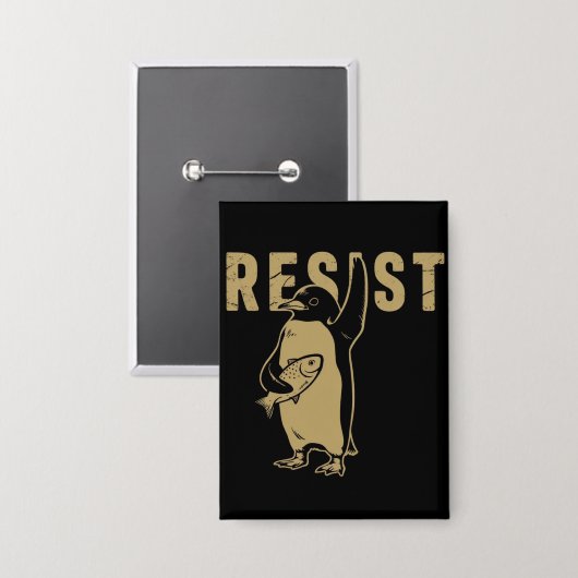 Pinguïns verzetten zich Pinguïns protesteren tegen Button (Voorkant / Achterkant)