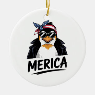 Pinguïns verzetten zich Pinguïns protesteren tegen Keramisch Ornament