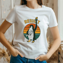 Pinguïns verzetten zich tegen Shirt, pinguïns tege