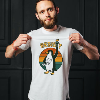 Pinguïns verzetten zich tegen Shirt, pinguïns tege T-shirt