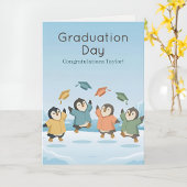Pinguïns vieren afstuderen | Gepersonaliseerd Kaart