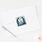 pinguïns vierkante sticker (Envelop)