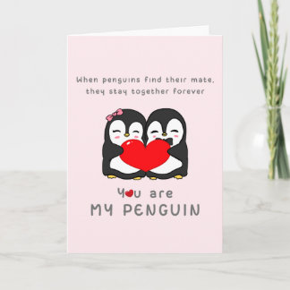 Pinguïns vinden hun partner en blijven voor altijd feestdagen kaart