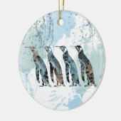 Pinguïns vrienden voor altijd keramisch ornament (Links)