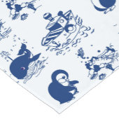 Pinguïns, walvissen en dolfijnen korte tafelloper (Hoek)