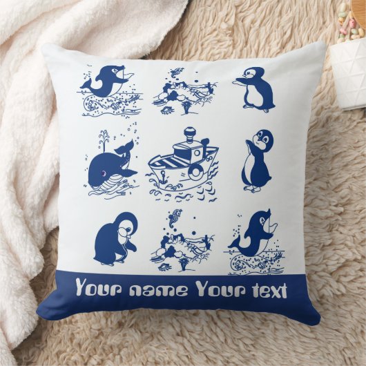 Pinguïns, walvissen en dolfijnen kussen (Deken)