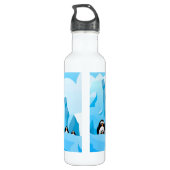 pinguïns waterfles  (Achterkant)