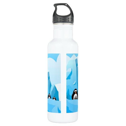 pinguïns waterfles  (Achterkant)