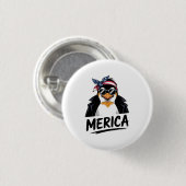 Pinguïns weerstaan protest tegen ronde button 3,2 cm (Voorkant /achterkant)