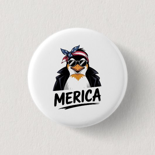 Pinguïns weerstaan protest tegen ronde button 3,2 cm (Voorkant)