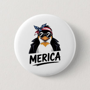 Pinguïns weerstaan protest tegen ronde button 5,7 cm