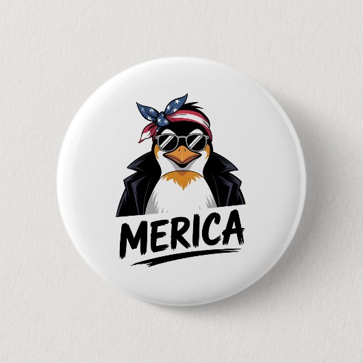 Pinguïns weerstaan protest tegen ronde button 5,7 cm (Voorkant)