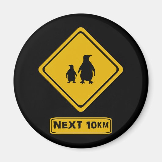 pinguïns wegteken magneet (Voorkant)