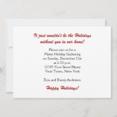 Pinguins Winter Scene Holiday Party Uitnodigingen (Achterkant)