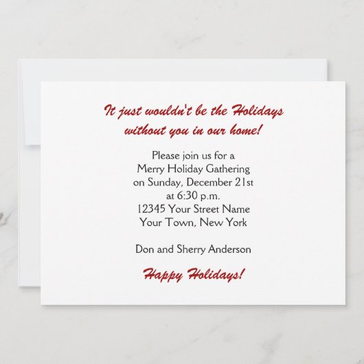 Pinguins Winter Scene Holiday Party Uitnodigingen (Achterkant)