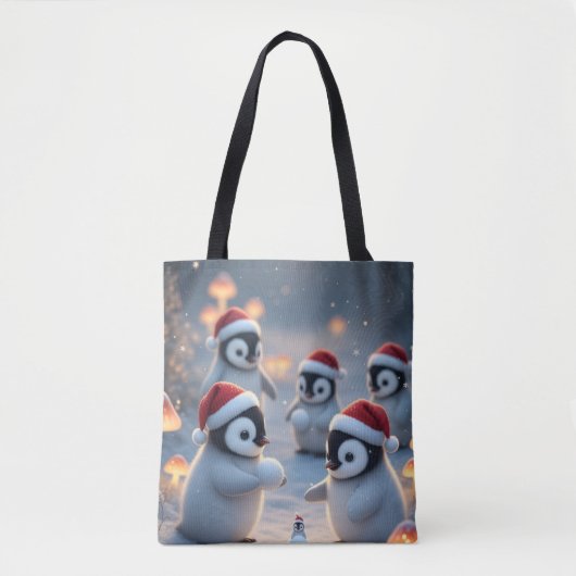 Pinguïns Winter Wonderland Tote Bag (Voorkant)