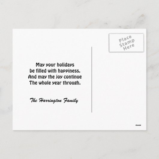 Pinguïns Winterse Taferelen, Prettig Kerstfeest Feestdagenkaart (Achterkant)