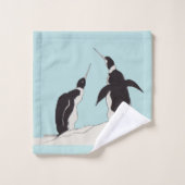 pinguïns x 2 bad handdoek (Wasdoekje)