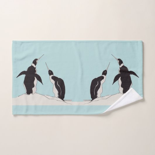 pinguïns x 2 bad handdoek (Handdoek)