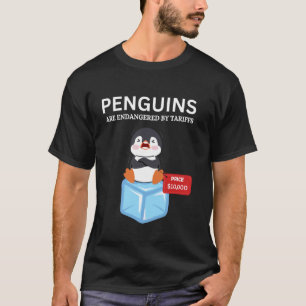 Pinguïns zijn bedreigd door tarieven Funny Pinguïn T-shirt