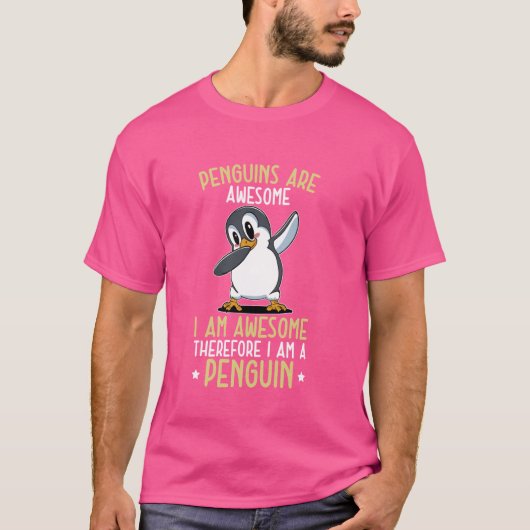 Pinguïns zijn Geweldige Ik ben Geweldige Grappige T-shirt (Voorkant)