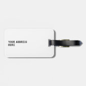 Pinguïns zwart-wit patroon bagagelabel (Achterkant horizontaal)