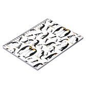 Pinguïns zwart-wit patroon notitieboek (Linkerzijde)