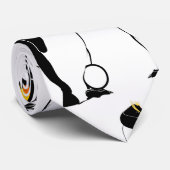 Pinguïns zwart-wit patroon stropdas (Opgerold)